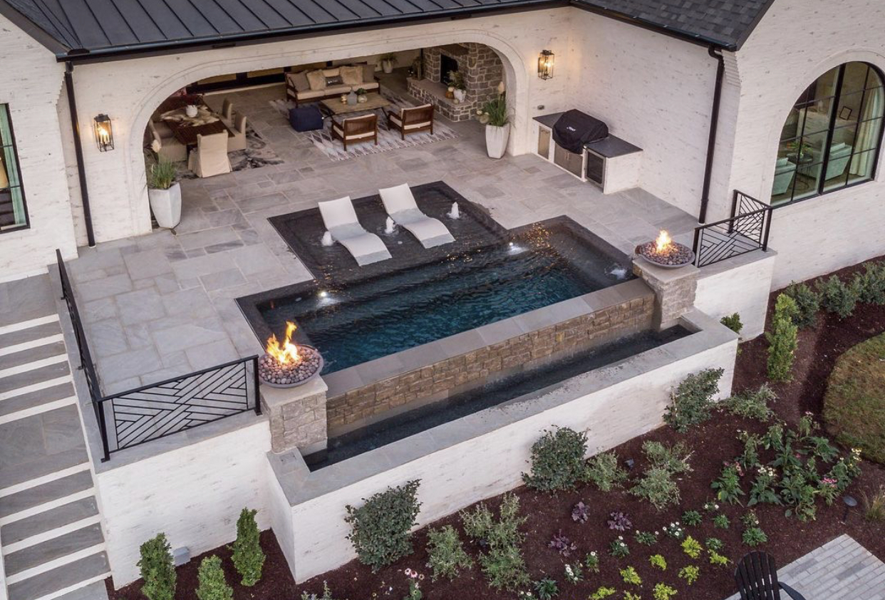 Luxury Gunite Pool with Vanishing Edge