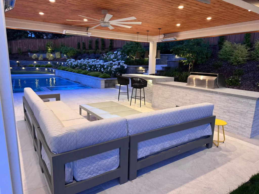 Custom pool house and outdoor living structure