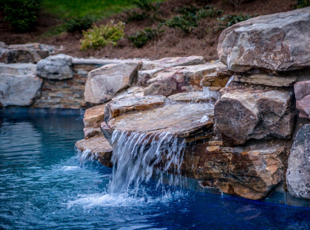 Custom pool and outdoor living environment